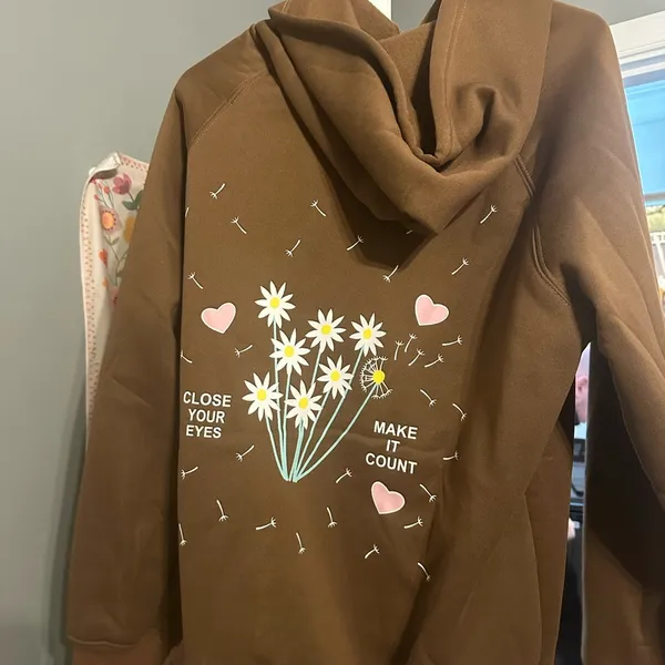 preppy hoodie Brown Size L - Image 2