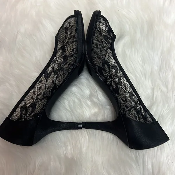 Kelly &‎ Katie Lace Peep Toe Heels Size 10 B-24 - Image 7