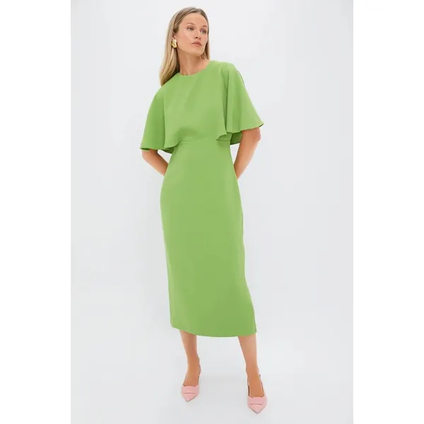 Tuckernuck Pomander Place Cape Lindy Dress in Pistachio Green 2 New Womens Midi - Image 11