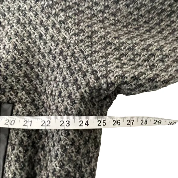 Anne-Gee Women's Size 7/8 Tweed Moto‎ Black Gray Bomber Jacket - Image 8