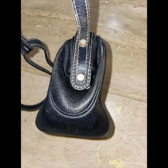 Vtg ‎ Guy Laroche Paris shoulder Crossbody Leather Purse Black 9”x6”x4” - Image 5