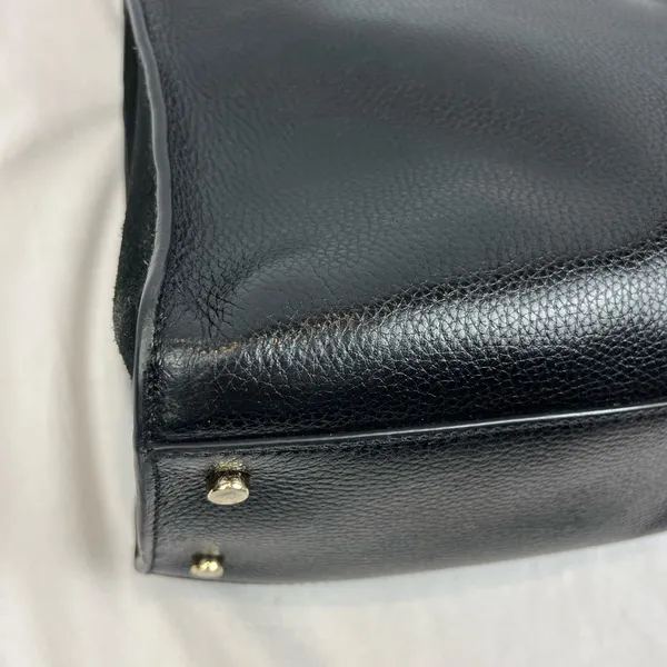 Kate Spade NY Carena Kay Street Pebble Handbag Black Leather Satchel Bag Tote - Image 9