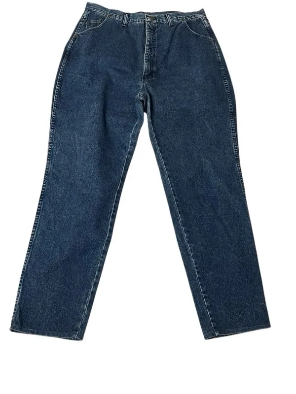WRANGLER Silverlake Jeans Barebottom Blue Denim Dark Wash Size 19/20 VINTAGE - Image 4