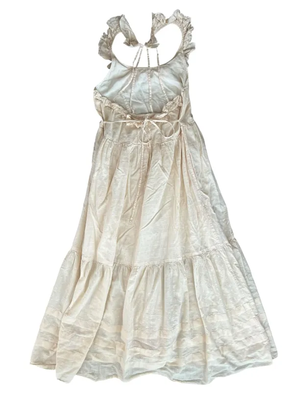 Christy Dawn Women’s Clemence Regenerative Organic Cotton Maxi Dress Pearl White - Image 6