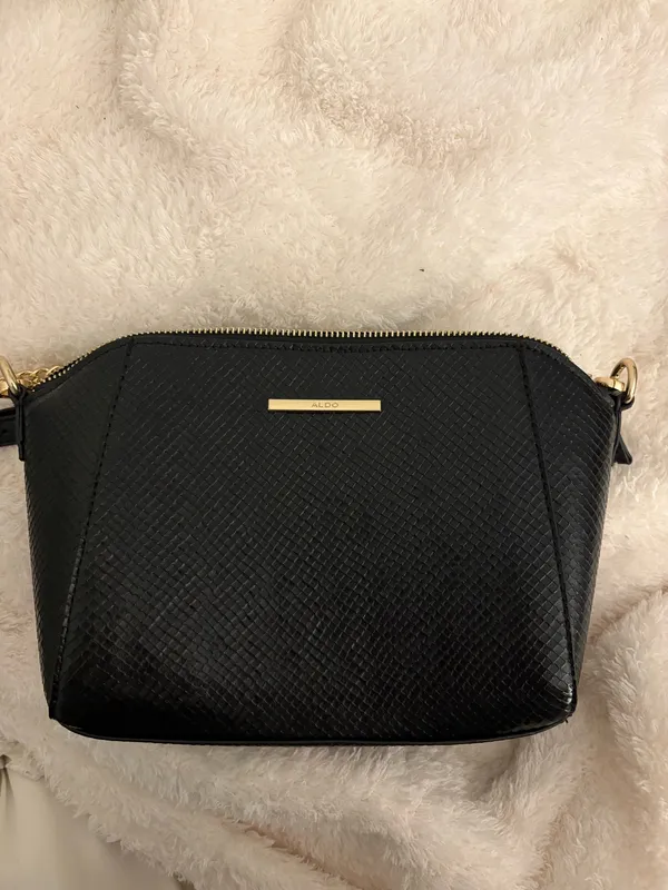 ALDO Black Crossbody Bag with Gold Accents - Image 3
