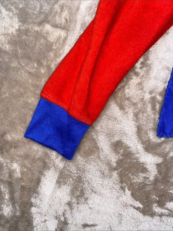 DC Comics Wonder Woman Red and Blue Onesie Pajamas with removable Cape - Image 5