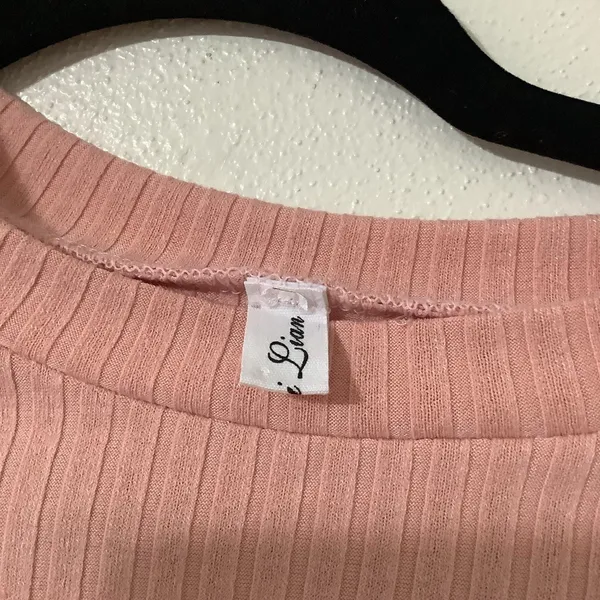 Yi Lhi Lian Pink Ribbed‎ Bodycon Glam Club Feminine Keyhole Neck Mini Dress S - Image 4