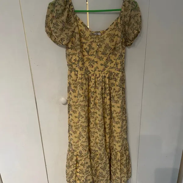 Mimi Chica Yellow Puff Sleeve Sundress - Image 6