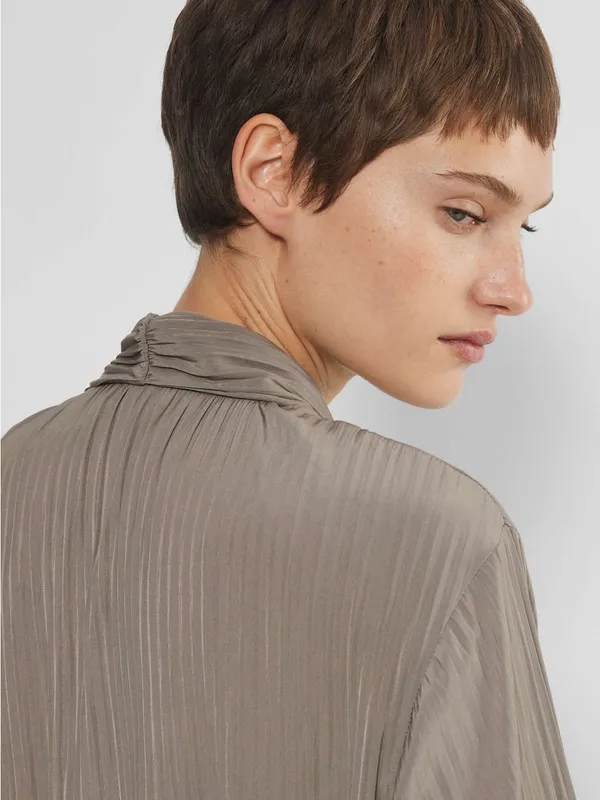Artizia Babaton Collector Shirt Blouse in Turner Taupe - Image 3