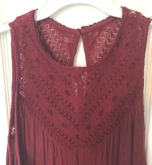 American Eagle Red Lace Tank - Image 4