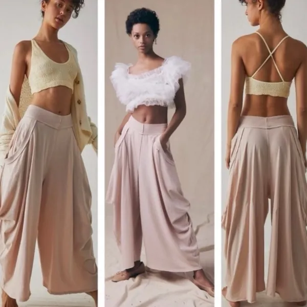 Free People Intimately Summer Slumbers Wide Leg Draped Harem Pants | Size XS - Image 8