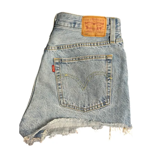 Levi’s 501 Button Fly Distressed Jean Shorts Size 30 - Image 3