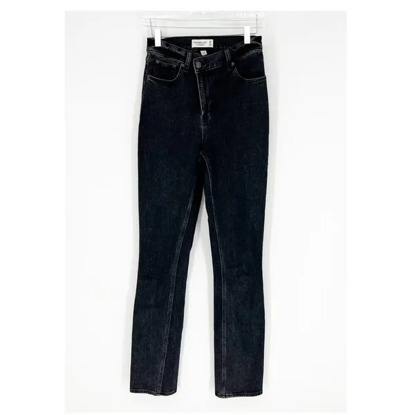 Abercrombie & Fitch‎ 90s Slim Straight Ultra High Rise Curve Love Jeans 25L - Image 2