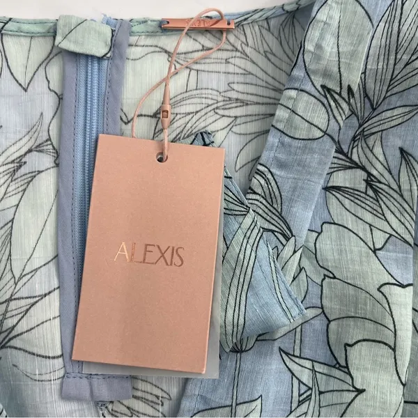 NWT Alexis Ruth‎ floral mini dress blue sz M - Image 7
