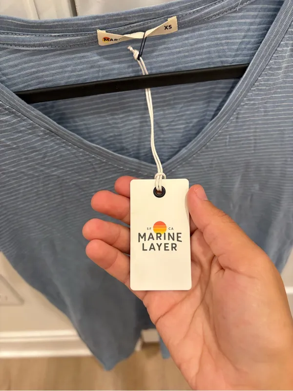 NWT Marine Layer Boyfriend Vneck tee - Image 4