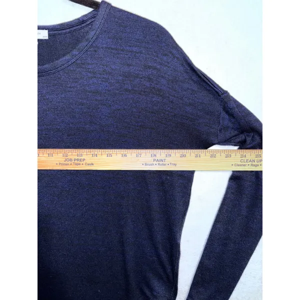 Rag & Bone Hudson‎ Navy Blue Space Dye Long Sleeve Relaxed Knit Top XS - Image 6