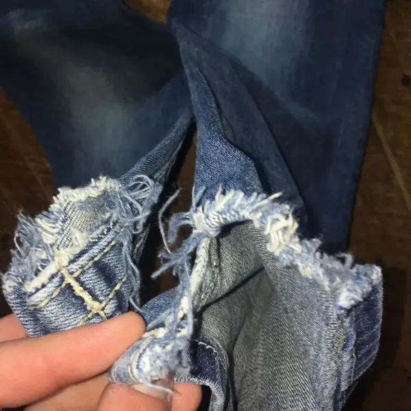 Miss Me 27 shimmery blingy patch western boot cut distressed jeans - Image 4