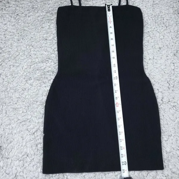 Aritzia Babaton Sculpt Knit Cami Mini Dress Black Stretch Size Medium - Image 8