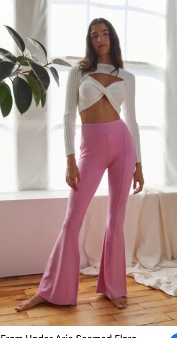 Urban Outfitters Flare Pants Aria Berry size XS - Image 2