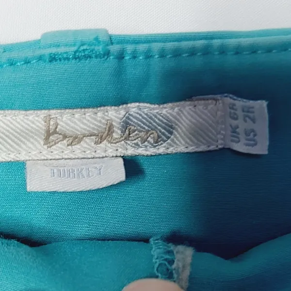 Boden straight leg cropped teal dress work pants sz 2 R regular - Image 7