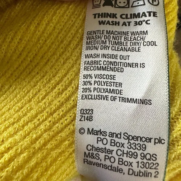NWOT M&S Womens Autograph Pullover Viscose Blend Sweater in Sunshine Size M Soft - Image 8