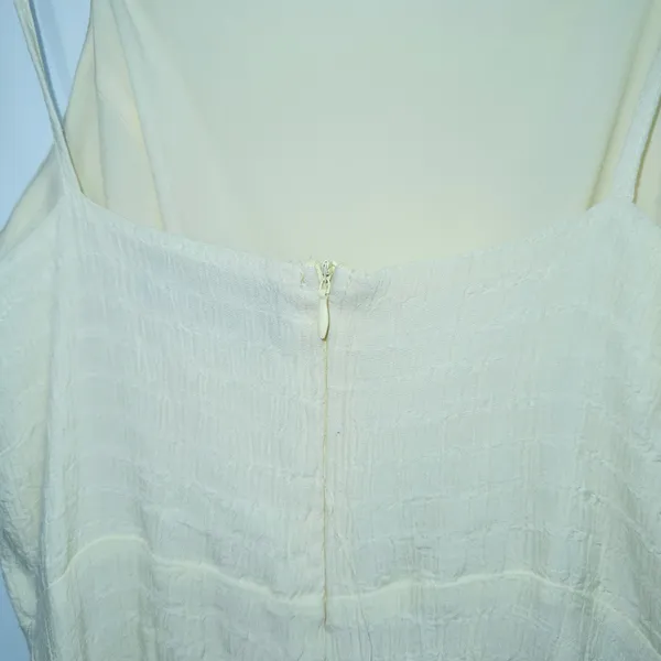 New Cider Pale Yellow Spaghetti Strap Midaxi Dress Size Large - Image 7