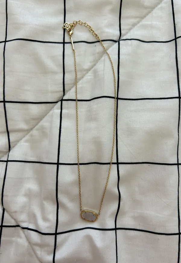 Kendra Scott Gold Iridescent Drusy Elisa Necklace - Image 2