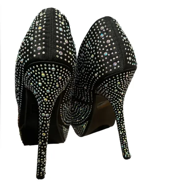 Delicacy Deluxy Platform Dance Club Stiletto Bling Jeweled Shoes 6.5 - Image 6