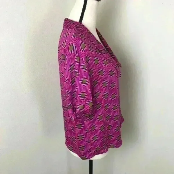 ZARA TRF Collection V Neck‎ Button Down Top Sz XS - Image 2