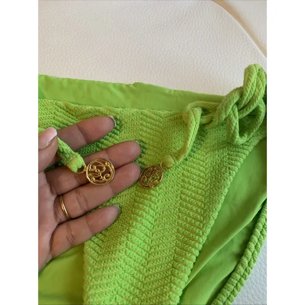 Luli Fama green bikini bottom, size M - Image 2