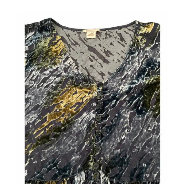Sundance Silk Blend Velvet Boho Style Long Sleeves Top Size Small - Image 3