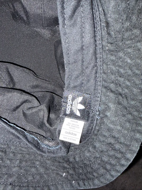 Adidas Black Bucket Hat with White Trefoil Embroidery - Image 4