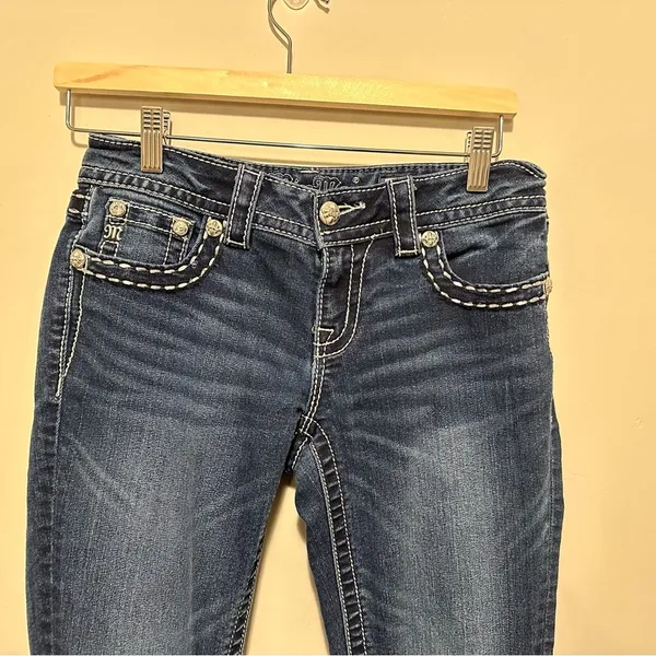 Miss Me Women's Skinny Jeans with Stitching Accent and Embellishment Size 26 - Image 3