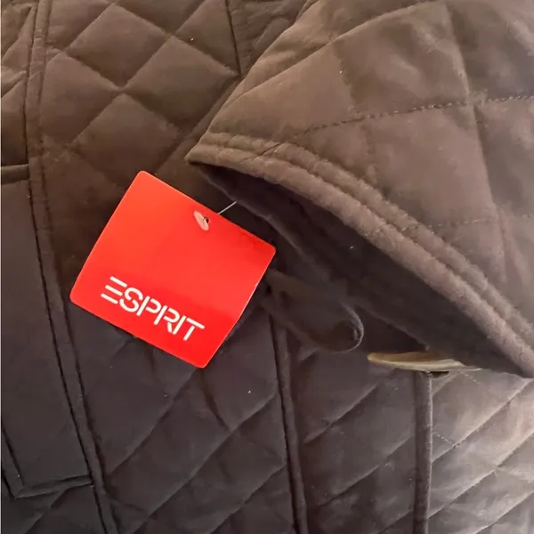 Espirit NWT Women's Brown Quilted Parka Jacket Size XL - Image 8