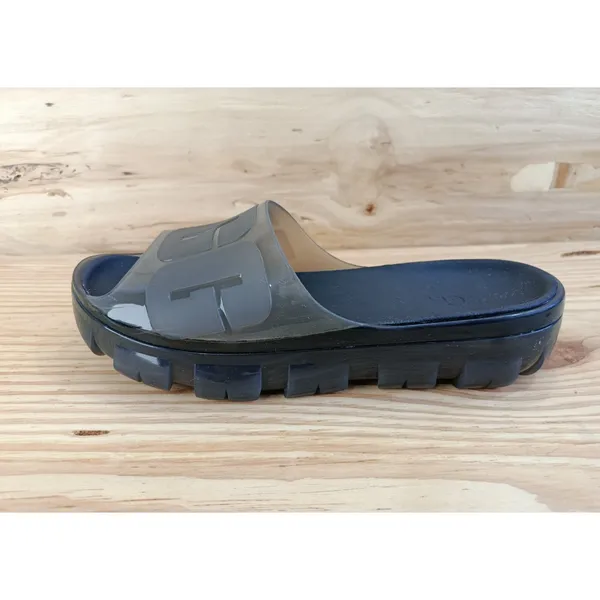 UGG Jella Clear Slide Sandals Black Transparent Chunky Lug Sole Women's US 8 - Image 5