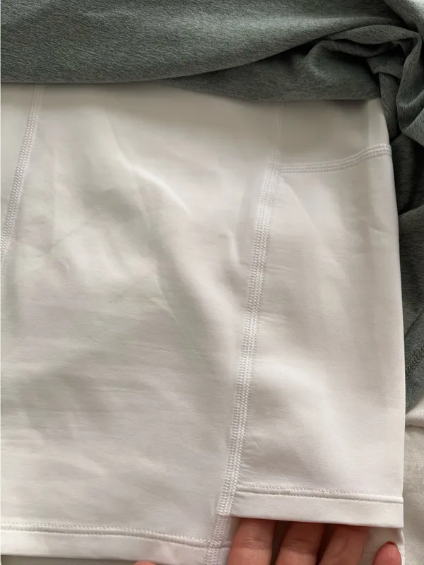 EleVen by Venus Williams Gray Wrap-Style Circle Skirt with white shorts, size M - Image 11