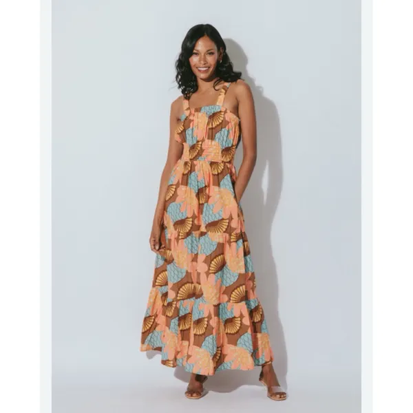 NWT Cleobella Organic Cotton Jolene Ankle Midi Dress‎ Riviera M $300 - Image 2