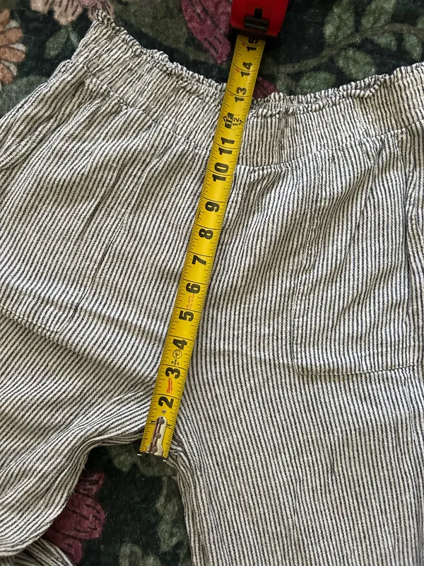 Wide leg striped pants Gray - Image 3