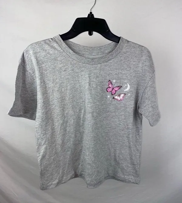 NEW Butterfly Tshirt Gray - Image 2