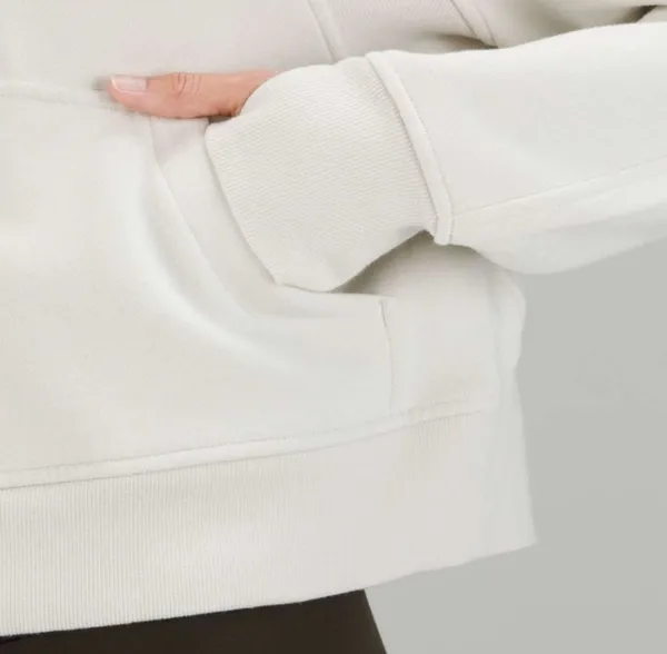 Lululemon Bone White Scuba Oversized Cropped Hoodie - Image 2