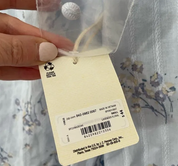 A.n.a. NWT Floral Puff Sleeve Blouse Top Romantic Blue Lavender Prairie ~ Size S - Image 6