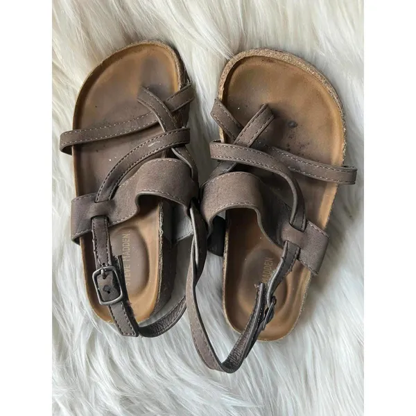 Steve Madden size 9 Brown Leather Strappy Sandals - Image 2