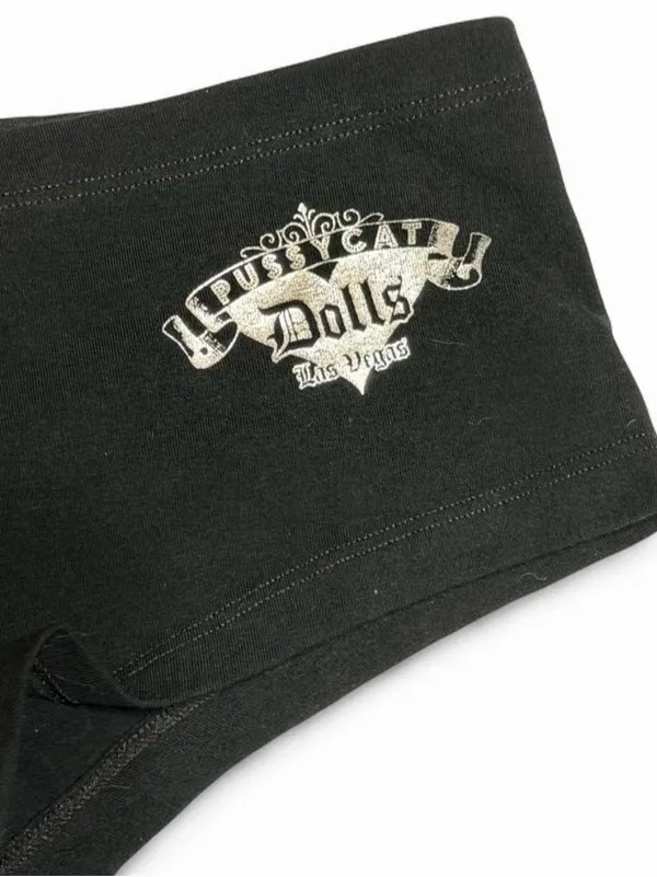 Pussycat Dolls Las Vegas Branded Black Rhinestone Boy Shorts Sz M NWT - Image 2
