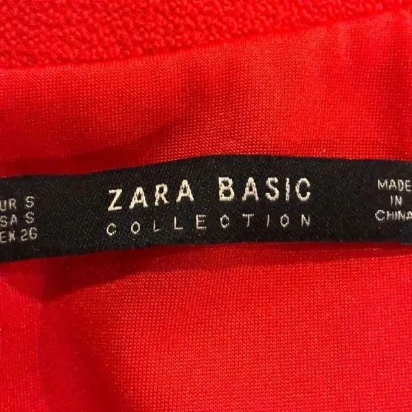 ZARA Red Cold Shoulder Above the Knee Dress Size S - Image 7