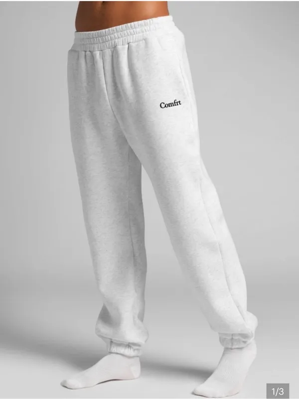Comfrt Cloud Heather Gray Sweatpants Joggers Embroidered Logo Women Size 3X Plus - Image 5