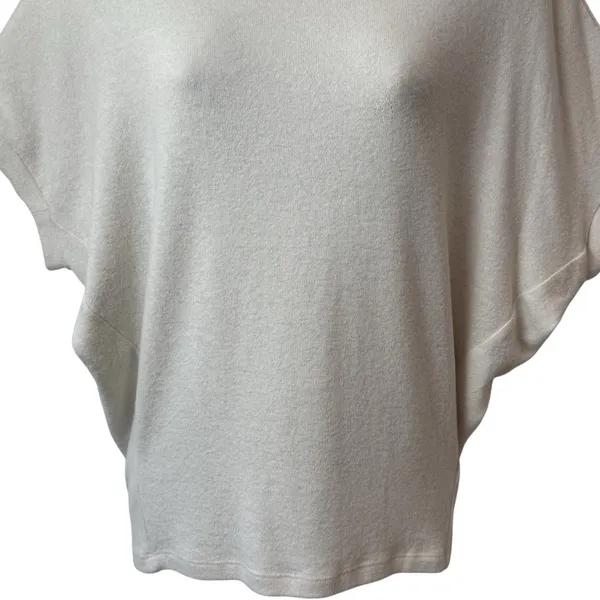 Quince‎ Cream Extremely Soft Dolman Sleeve Blouse Minimalist Luxury Career XS - Image 4