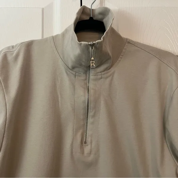 Bogner Mock Neck Long Sleeve Oversized 1/4 Zipped Sweatshirt Size M - Image 3