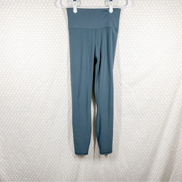 Vuori Blue High‎ Rise Rib Studio Leggings - Image 2