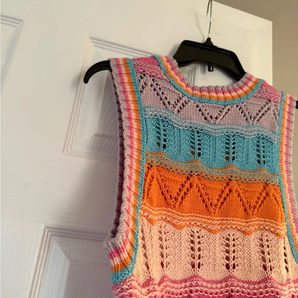 ZARA multicolor knit vest sweater - Image 7