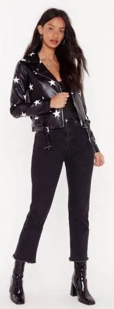 Nasty Gal Star leather jacket - Image 5